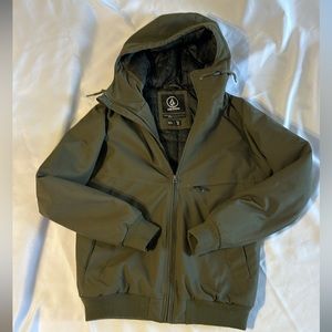 Volcom Jacket Men’s Small Water Resistant Insulated Warm Winter army green